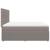 Pat continental cu saltea, gri taupe, 180x200 cm, textil GartenMobel Dekor