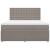 Pat continental cu saltea, gri taupe, 180x200 cm, textil GartenMobel Dekor