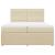 Pat box spring cu saltea, crem, 200x200 cm, textil GartenMobel Dekor