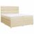 Pat box spring cu saltea, crem, 200x200 cm, textil GartenMobel Dekor