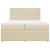 Pat box spring cu saltea, crem, 200x200 cm, textil GartenMobel Dekor