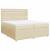 Pat box spring cu saltea, crem, 200x200 cm, textil GartenMobel Dekor