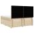 Pat box spring cu saltea, crem, 200x200 cm, textil GartenMobel Dekor