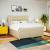 Pat box spring cu saltea, crem, 200x200 cm, textil GartenMobel Dekor