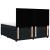 Pat box spring cu saltea, negru, 200x200 cm, catifea GartenMobel Dekor