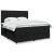 Pat box spring cu saltea, negru, 200x200 cm, catifea GartenMobel Dekor