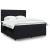 Pat box spring cu saltea, negru, 200x200 cm, catifea GartenMobel Dekor