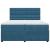 Pat box spring cu saltea, albastru, 200x200 cm, catifea GartenMobel Dekor