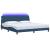 Cadru de pat cu LED fără saltea Albastru 200x200 cm Material GartenMobel Dekor
