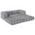 Pouffe 2 pcs Gri 70 x 70 x 54 cm țesătură GartenMobel Dekor