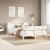 Pat cu bibliotecă fără saltea, alb, 135x190 cm, lemn masiv pin GartenMobel Dekor