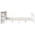 Pat cu bibliotecă fără saltea, alb, 135x190 cm, lemn masiv pin GartenMobel Dekor
