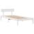 Pat cu bibliotecă fără saltea, alb, 75x190 cm, lemn masiv pin GartenMobel Dekor