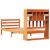 Pat bibliotecă fără saltea maro ceruit 75x190 cm lemn masiv pin GartenMobel Dekor