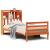 Pat bibliotecă fără saltea maro ceruit 75x190 cm lemn masiv pin GartenMobel Dekor