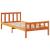 Pat bibliotecă fără saltea maro ceruit 75x190 cm lemn masiv pin GartenMobel Dekor