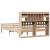 Pat cu bibliotecă fără saltea, 140x190 cm, lemn masiv de pin GartenMobel Dekor