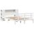 Pat cu bibliotecă fără saltea, alb, 120x190 cm, lemn masiv pin GartenMobel Dekor