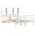 Cadru de pat fără saltea, alb, 120x200 cm, lemn masiv pin GartenMobel Dekor