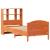 Pat bibliotecă fără saltea maro ceruit 75x190 cm lemn masiv pin GartenMobel Dekor