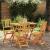 Set Bistro din 4 Piese pliabil din Lemn Solid de Acacia  GartenMobel Dekor