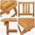 Set Bistro din 4 Piese pliabil din Lemn Solid de Acacia  GartenMobel Dekor