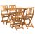 Set Bistro din 4 Piese pliabil din Lemn Solid de Acacia  GartenMobel Dekor