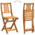 Set Bistro din 4 Piese pliabil din Lemn Solid de Acacia  GartenMobel Dekor