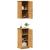 Set de mobilier pentru baie cu raft 2 pcs Marou și Marou miere GartenMobel Dekor