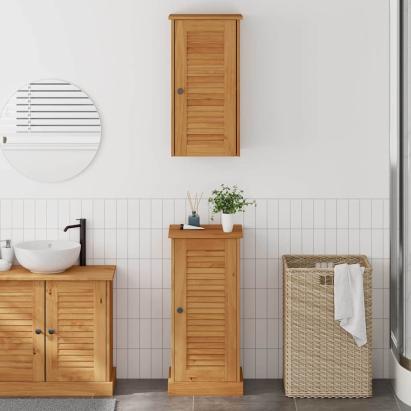 Set de mobilier pentru baie cu raft 2 pcs Marou și Marou miere GartenMobel Dekor