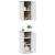 Set de mobilier pentru baie cu raft cu depozitare cu ușă 2 pcs alb antichizat GartenMobel Dekor
