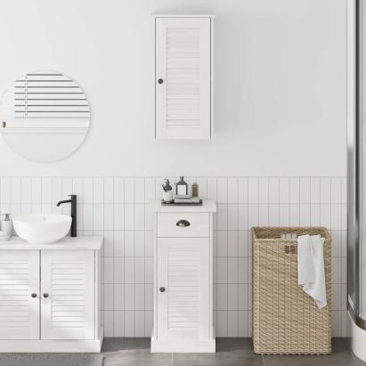 Set de mobilier pentru baie 2 pcs Maro și alb 37 x 34 x 80 cm GartenMobel Dekor