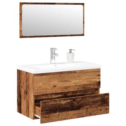 Set mobilier de baie, lemn vechi, lemn prelucrat GartenMobel Dekor