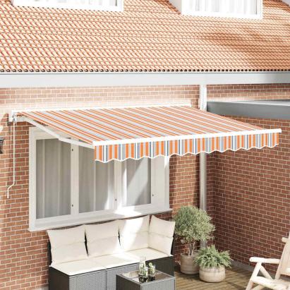 Cortina Retractabilă Manual Albastru Marin 350x200 cm Tesatura GartenMobel Dekor