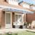 Cortina Retractabilă Manual Albastru și Alb 400x200 cm GartenMobel Dekor