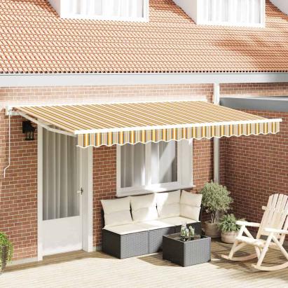 Cortina Retractabilă Manual Albastru Marin 400x200 cm GartenMobel Dekor