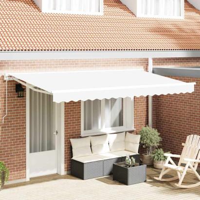 Cortina Retractabilă Manual Alb 400x200 cm GartenMobel Dekor