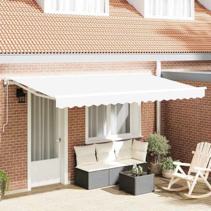 Cortina Retractabilă Manual Alb 400x200 cm GartenMobel Dekor