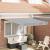 Cortina Retractabilă Antracit și Alb 300x250 cm Stofă și Metal GartenMobel Dekor