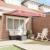 Cortina Retractabilă Manual Stripe Roșu și Alb 300x250 cm GartenMobel Dekor