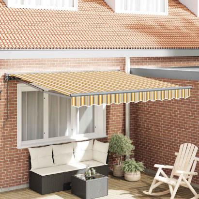 Cortina Retractabilă Albastru Marin 300x250 cm Stofă și Metal GartenMobel Dekor