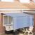 Cortina Retractabilă Manual Navy și alb 350 x 250 cm GartenMobel Dekor