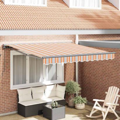 Cortina Retractabilă Manual Albastru Marin 350x250 cm GartenMobel Dekor