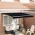 Cortina Retractabilă Manual Negru 350x250 cm Poliester GartenMobel Dekor