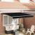 Cortina Retractabilă Manual Negru 350x250 cm Poliester GartenMobel Dekor