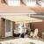 Cortina Retractabilă Manual Galben și alb 400x300 cm GartenMobel Dekor