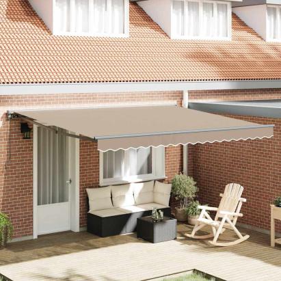 Cortina Retractabilă Manual Bej 400x300 cm GartenMobel Dekor