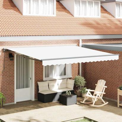 Cortina Retractabilă Manual Alb 400x300 cm GartenMobel Dekor