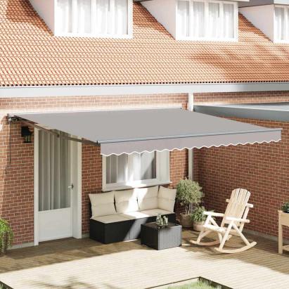 Cortina Retractabilă Manual Gri deschis 400x300 cm GartenMobel Dekor