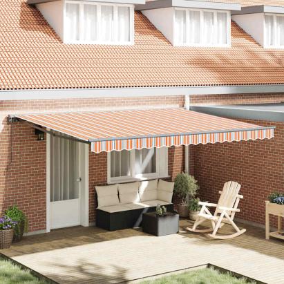 Cortina Retractabilă Manual Albastru Marin 450x300 cm GartenMobel Dekor